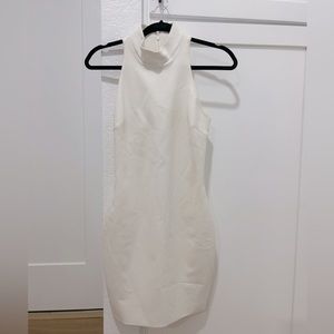 Elizabeth and James White Mockneck Bodycon Dress